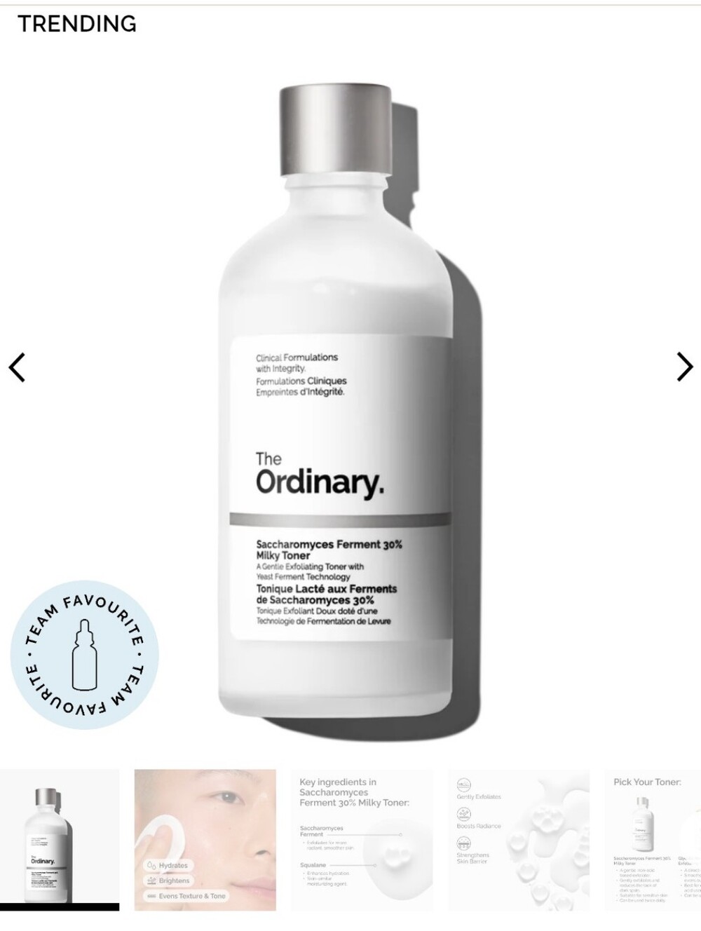 The Ordinary Saccharomyces Ferment 30% Milky Toner
